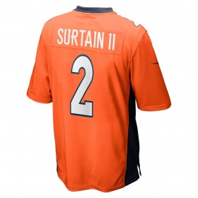 Maillot Homme Denver Broncos Patrick Surtain II 2 Nike Orange 2021 NFL Draft